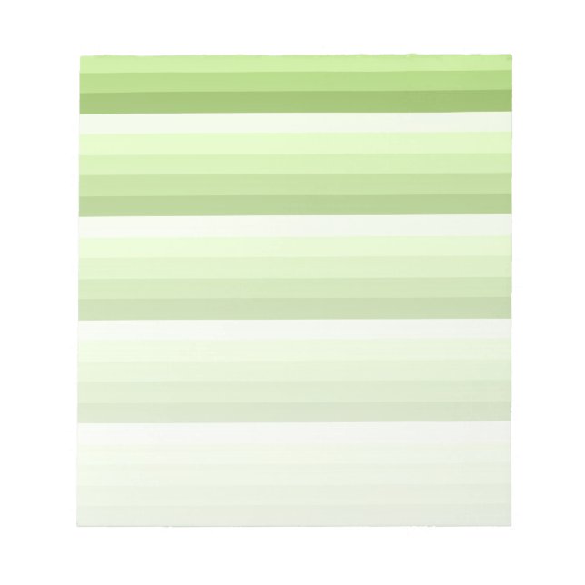 Lime green shadow stripes notepad (Front)