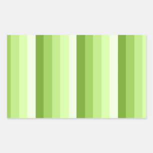 Lime green shadow stripes rectangular sticker
