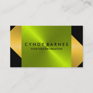 Lime Green Sheen Business Card