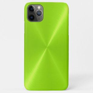 Lime Green Shiny Stainless Steel Metal iPhone 11 Pro Max Case