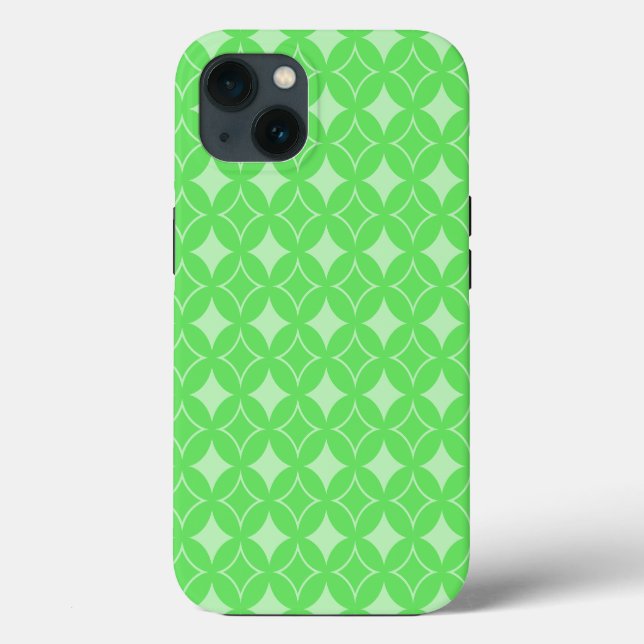 Lime green shippo pattern Case-Mate iPhone case (Back)