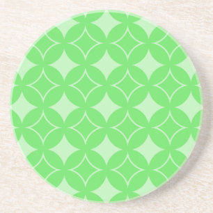 Lime green shippo pattern coaster