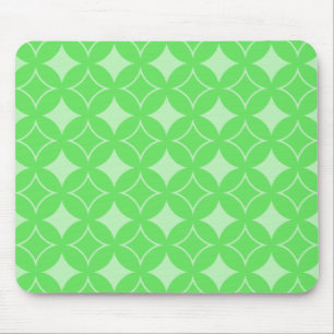 Lime green shippo pattern mouse pad