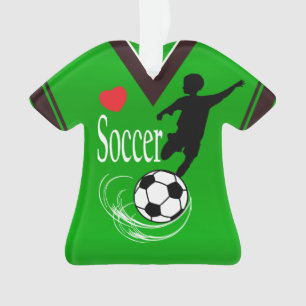 Lime Green Soccer Ball Shirt Ornament