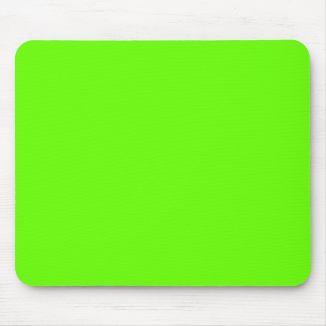 Lime Green Solid Colour Minimalist Mouse Pad (Front)