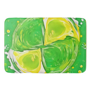 Lime Green Spiral Bath Mat