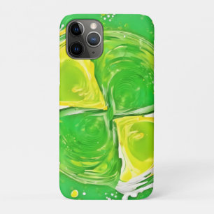 Lime Green Spiral iPhone 11 Pro Case