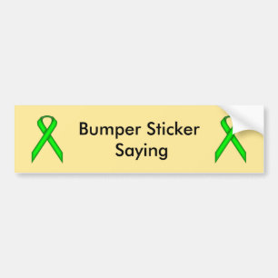 Lime Green Standard Ribbon Bumper Sticker
