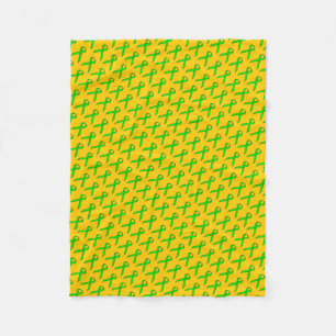 Lime Green Standard Ribbon by Kenneth Yoncich Fleece Blanket