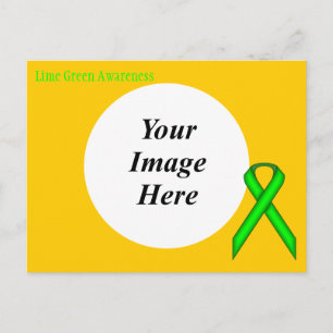 Lime Green Standard Ribbon Template by K Yoncich Postcard