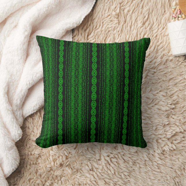 Lime Green Stripes Cushion (Blanket)