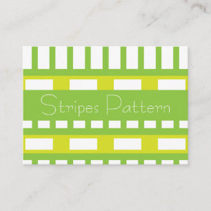 Lime Green Stripes Geometric  Business Card