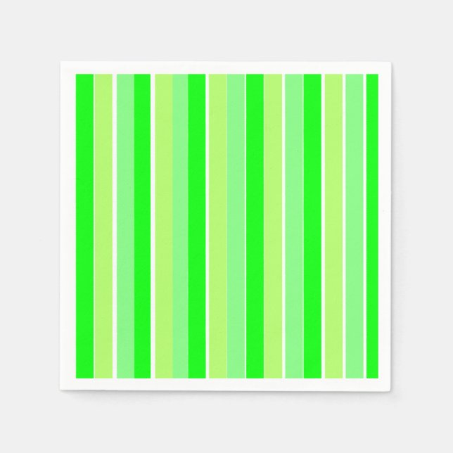Lime Green Stripes Napkin (Front)