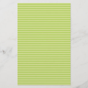 Lime Green Stripes Stationery