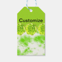 Lime Green Succulent Gift Tag