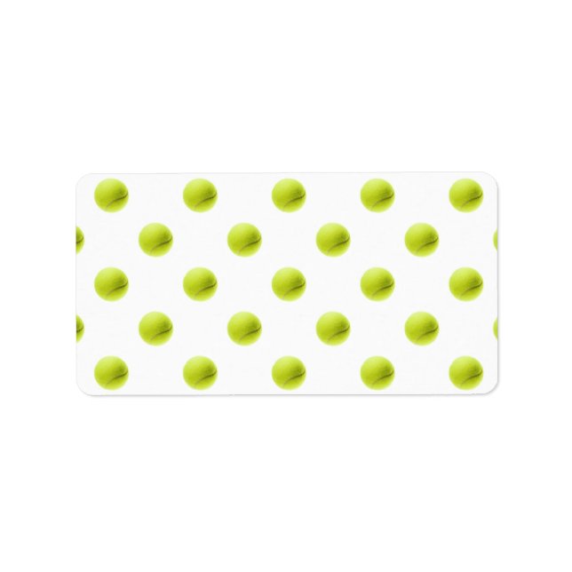 Lime Green Tennis Balls Background Ball Label (Front)