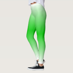 lime green to white gradient #00cc00  leggings