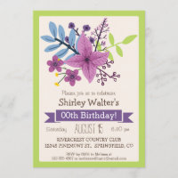 Lime Green & Violet Purple Adult Birthday Party