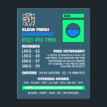 Lime Green Washer, Laundromat, Cleaning Service Flyer<br><div class="desc">Lime Green Washer,  Laundromat,  Cleaning Service Advertising Flyer by The Business Card Store.</div>