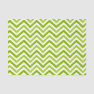Lime Green Watercolor Chevron Tissue Paper