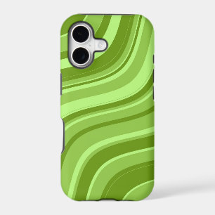 Lime Green Wavy Stripes Pattern 2