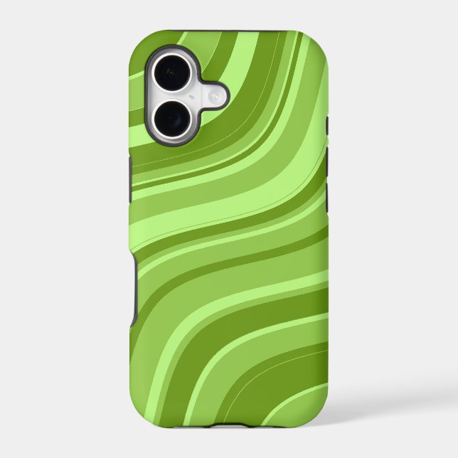 Lime Green Wavy Stripes Pattern 2 (Back)