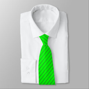 Lime Green with Charcoal Grey Pinstripes Tie