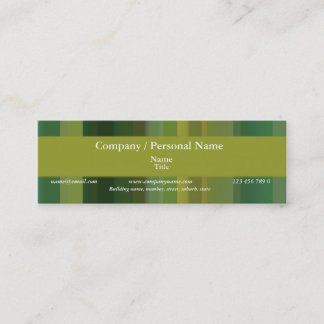 Lime Green Yellow delight - customisable Mini Business Card