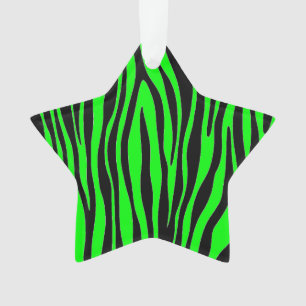 Lime Green Zebra Ornament
