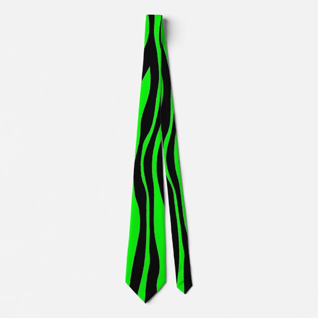 Lime Green Zebra Tie (Front)