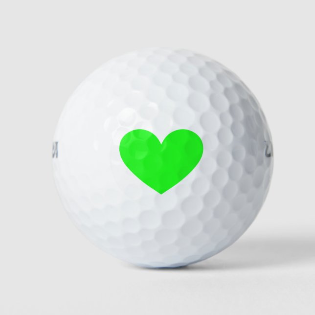 Lime Heart Golf Balls (Front)