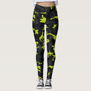 Lime Highlights Camo Leggings