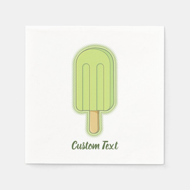 Lime Ice Cream Stick Napkin (Front)