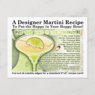 Lime in the Coconut Martini Recipe Postcard