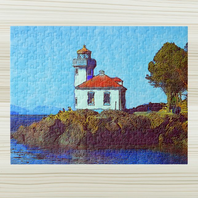 Lime Kiln Lighthouse Friday Harbour WA Puzzle (Creator Uploaded)