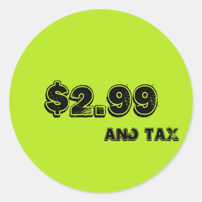 Lime Label With Tax (Front)