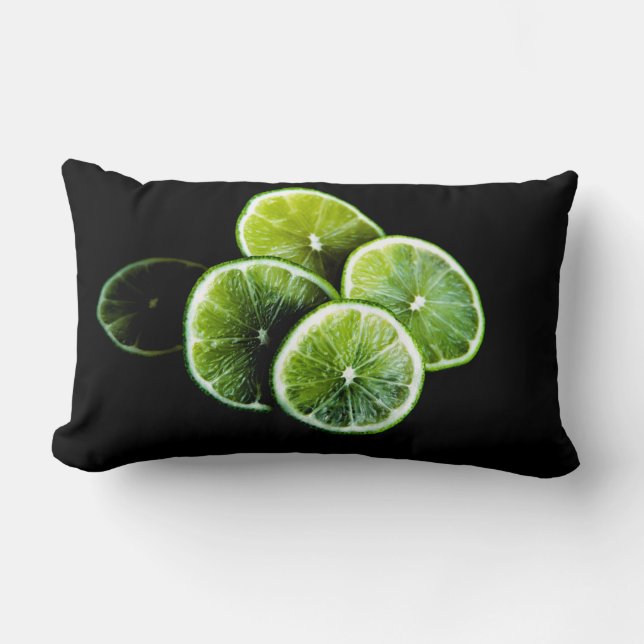 lime lemon lumbar cushion (Front)