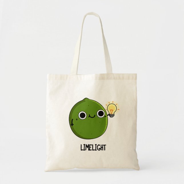 Lime-light Funny Fruit Lime Pun  Tote Bag (Front)