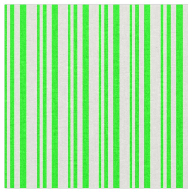 Lime & Light Yellow Coloured Lined/Striped Pattern Fabric (Close Up)