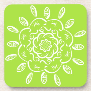 Lime Mandala Coaster