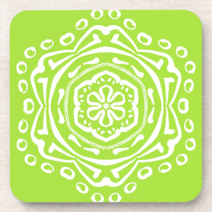 Lime Mandala Coaster