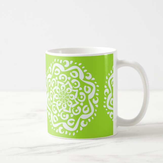 Lime Mandala Coffee Mug (Right)