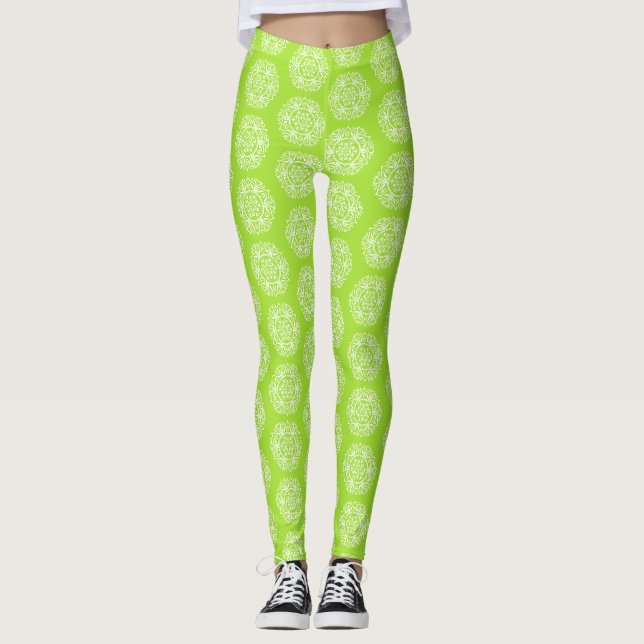Lime Mandala Leggings (Front)