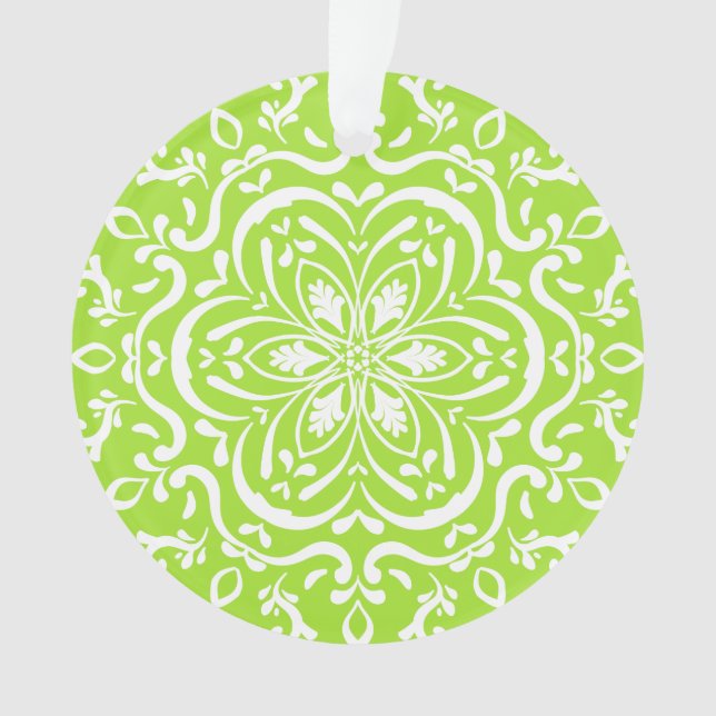 Lime Mandala Ornament (Front)