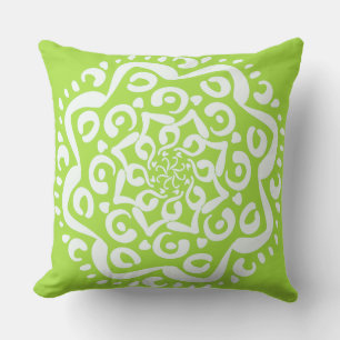 Lime Mandala Outdoor Cushion