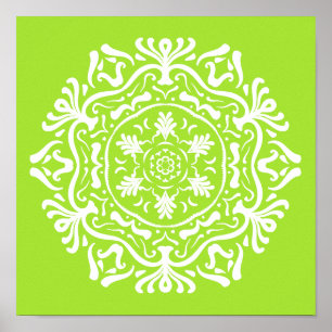 Lime Mandala Poster