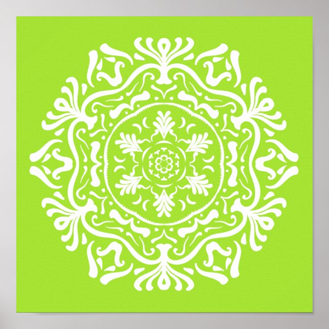 Lime Mandala Poster (Front)
