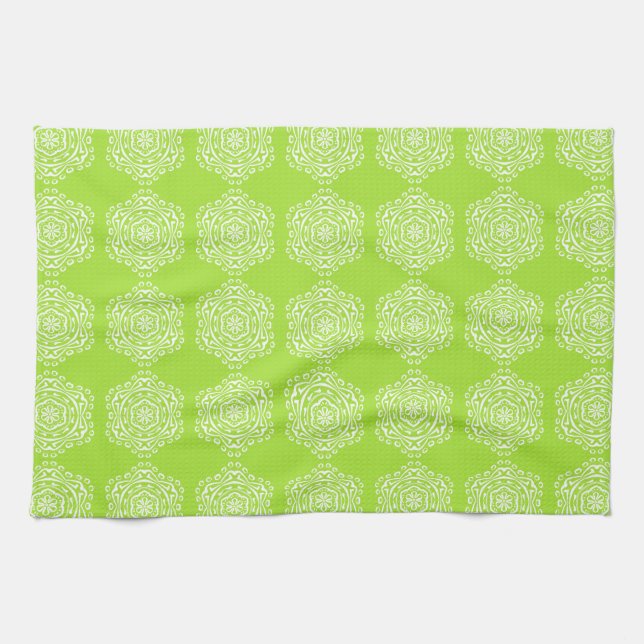 Lime Mandala Tea Towel (Horizontal)