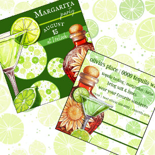 Lime Margarita Happy Hour Party Invitation