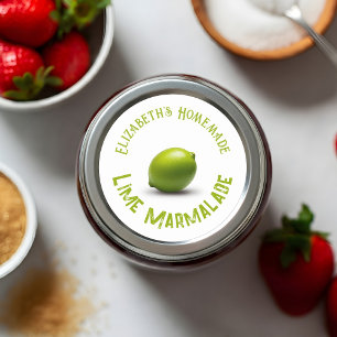 Lime Marmalade Classic Round Sticker